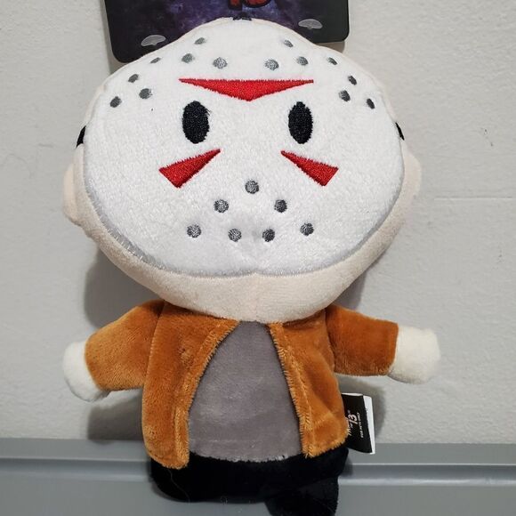 NWT Friday The 13th Jason Voorhees Halloween Horror Plush Dog Toy Squeaker - Picture 2 of 5